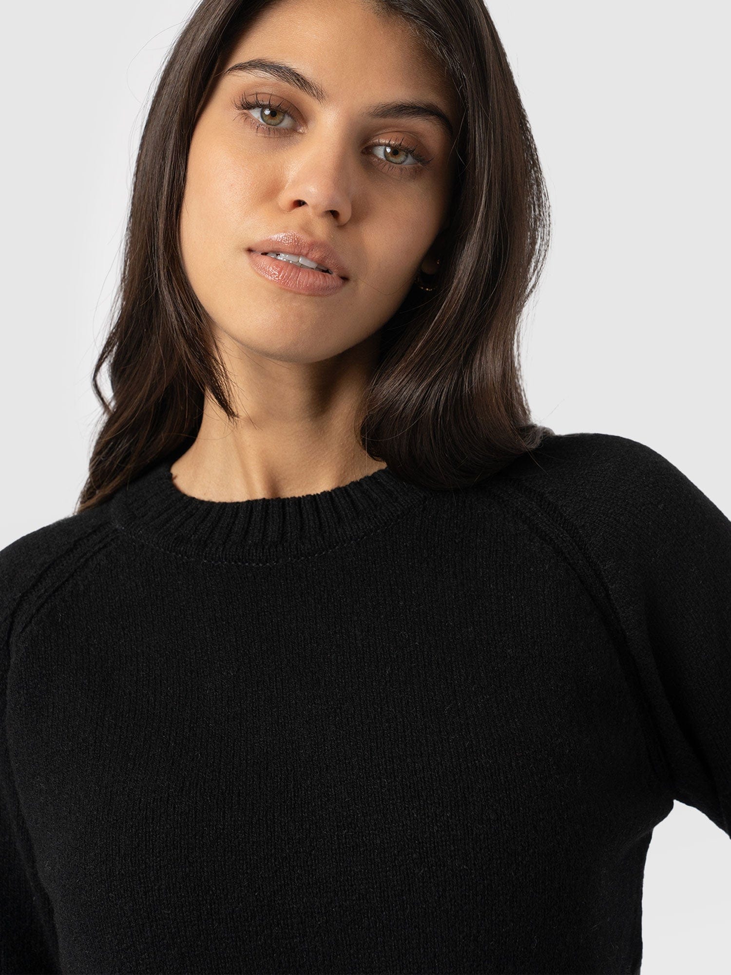 Oxford Cashmere Jumper - Black - Women's Jumpers | Saint + Sofia® EU